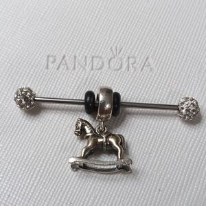 Pandora Vintage Silver Rocking Horse Charm